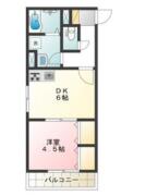 ベルクール近衛町 201号室間取り画像