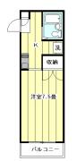 ベルボア目白 206号室間取り画像