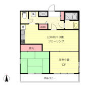 サンハイツ哲学堂 204号室間取り画像