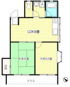 東長崎ハウス 102号室間取り画像