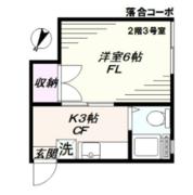 落合コーポ 203間取り画像