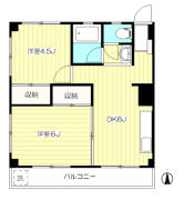 新倉マンション（B) 202号室間取り画像