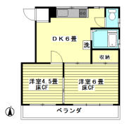 菊水荘 101号室間取り画像