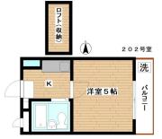 シャトー小林 204号室間取り画像
