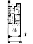 レジディア中落合C棟 ２０９間取り画像