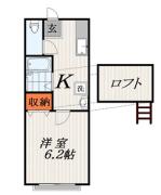 西池レジデンス 202号室間取り画像