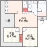亀谷マンション 101間取り画像