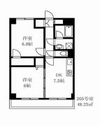 メゾンハギⅠ ２０５号室間取り画像