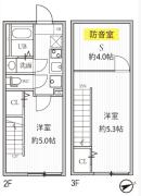 T's Cuore MUSE東長崎 202号室間取り画像