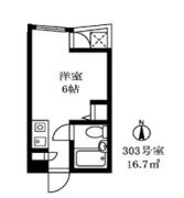 フラット池袋 3F間取り画像