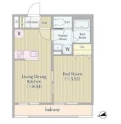 AIFLAT MEJIRO（アイフラット　メジロ） ３０４間取り画像