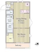 ＡＩＦＬＡＴ　ＭＥＪＩＲＯ（アイフラット　メジロ） ２０５間取り画像