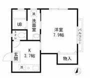 フォレストメゾンＮＡＫＡＮＩＳＨＩ ２０１号室間取り画像