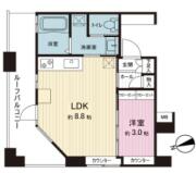 グランアビテ目白ステーションフロント 1501号室間取り画像