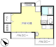 南長崎第2マンション 302号室間取り画像