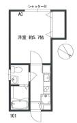 リンナン目白 １０１間取り画像