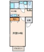 アムール学習院下 １０１号室間取り画像